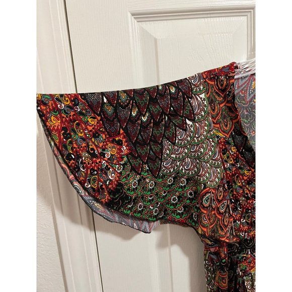 Hypnotik Paisley Dress Polyester/Spandex Size Large - Picture 5 of 6